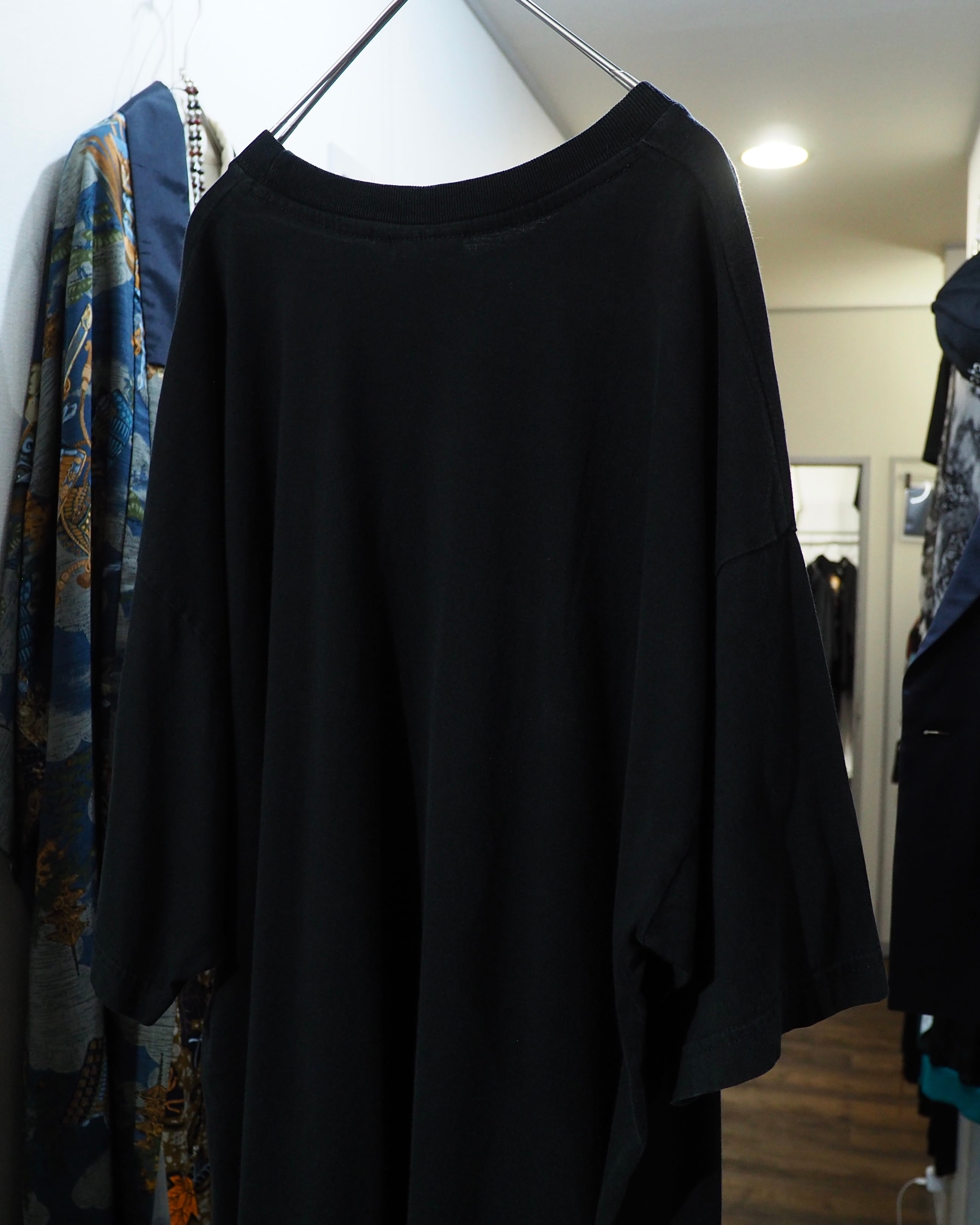 White Cracks × Puff printed Black SS Tee