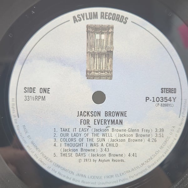 Jackson Browne / For Everyman [P-10354Y] - 画像3