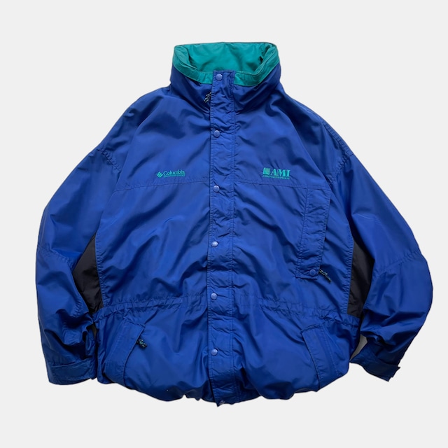 USED 90’s Columbia nylon field jacket "AMERICAN MICROSYSTEMS INc." - blue
