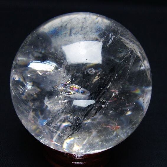 水晶 丸玉 61mm スフィア 置物 水晶玉 一点物 151-9057