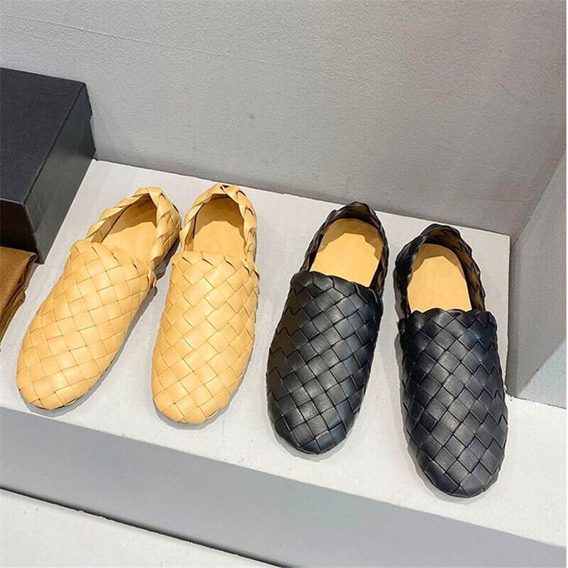 【新作】【送料無料】 スタイルフラットコンタブルレディースローファー織りラウンドトゥシングルシューズ多目的シューズ秋レディースカジュアルシューズ 靴 オータム 秋物 10b365052685740