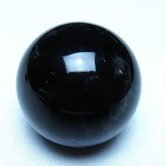 黒水晶 モリオン 丸玉 36mm スフィア 置物 原石 141-7439