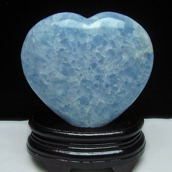ブルーカルサイト ハート置物 台座付属 155-160