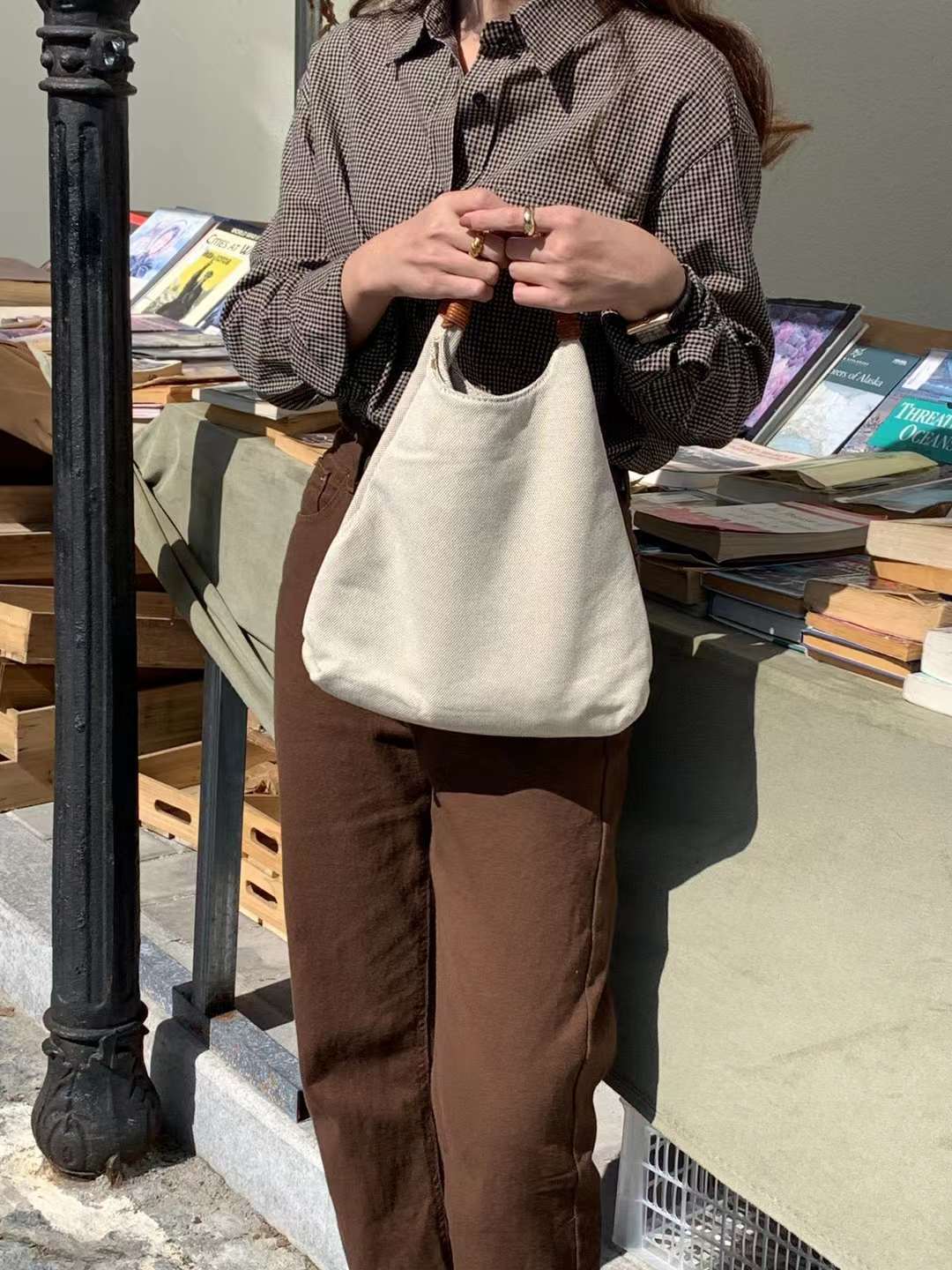 コットン ハンドバッグ　AS45-3168