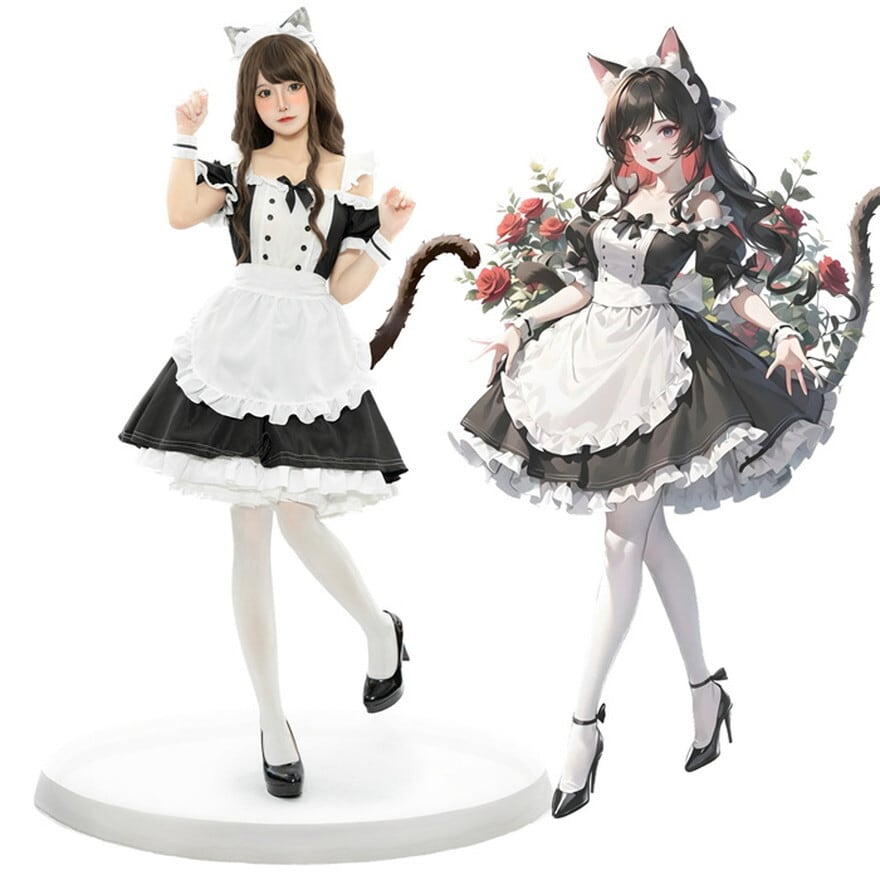 メイド服 イベント衣装 メイドティアラ ワンピ エプロン ブレスレット