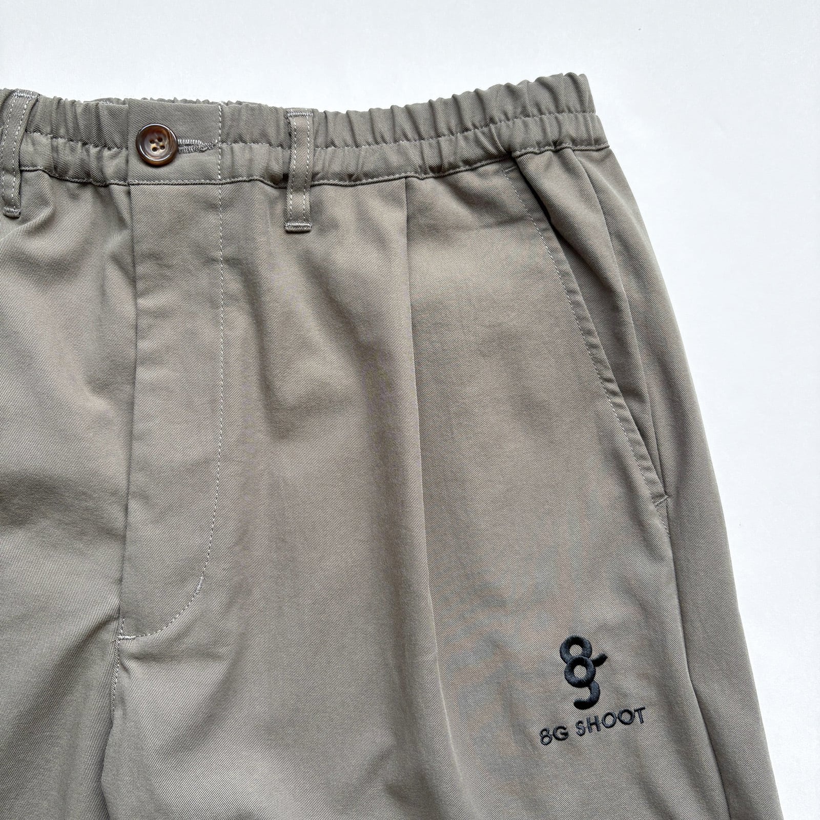 ONE TUCK STRETCH PANTS -ASH BROWN- | 8G SHOOT WEBSTORE