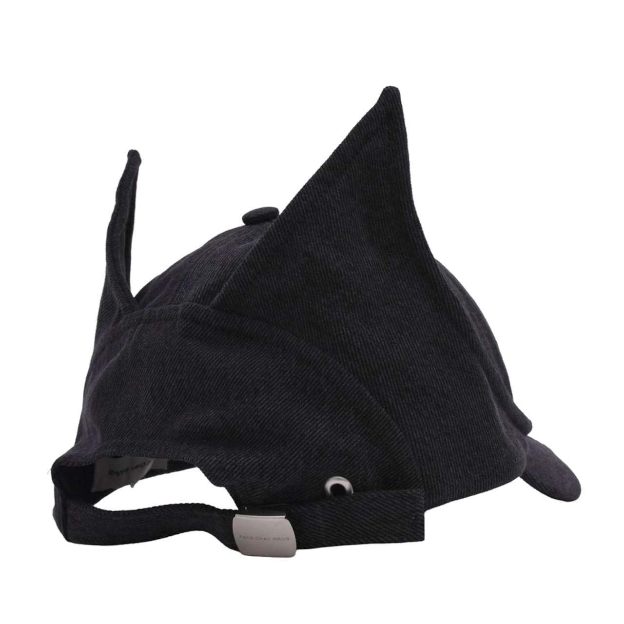 【Feng Chen Wang】Black Washed denim Cat earflap Baseball - 5