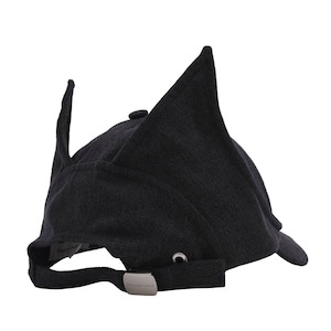 【Feng Chen Wang】Black Washed denim Cat earflap Baseball