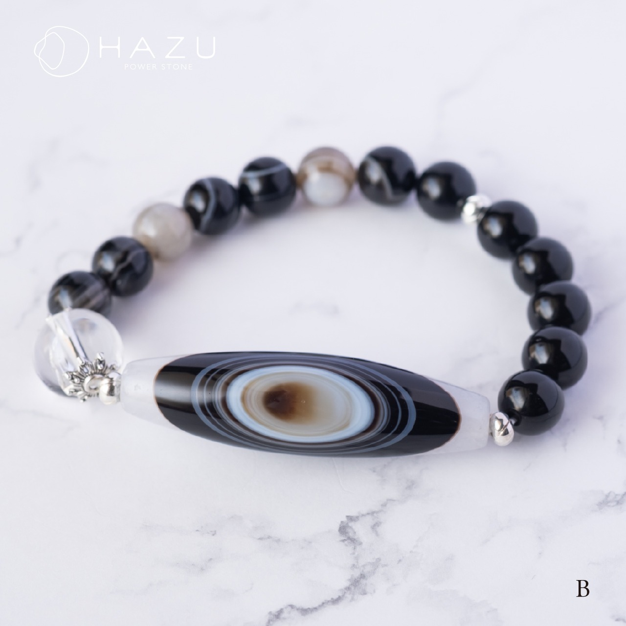 選べる・チベット産天眼大天珠［黒天眼天珠（チベット産）／天眼石／モリオン／アイリスクォーツ］
