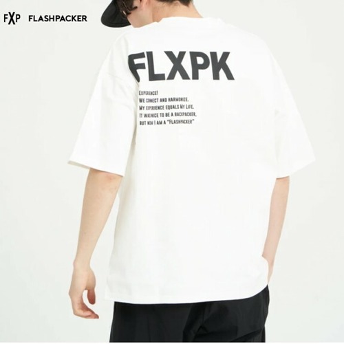 フラッシュパッカー Tシャツ 半袖 ヘビーウェイト FLASH PACKER XT-CM2 ヘビーオンス TEE WHITE