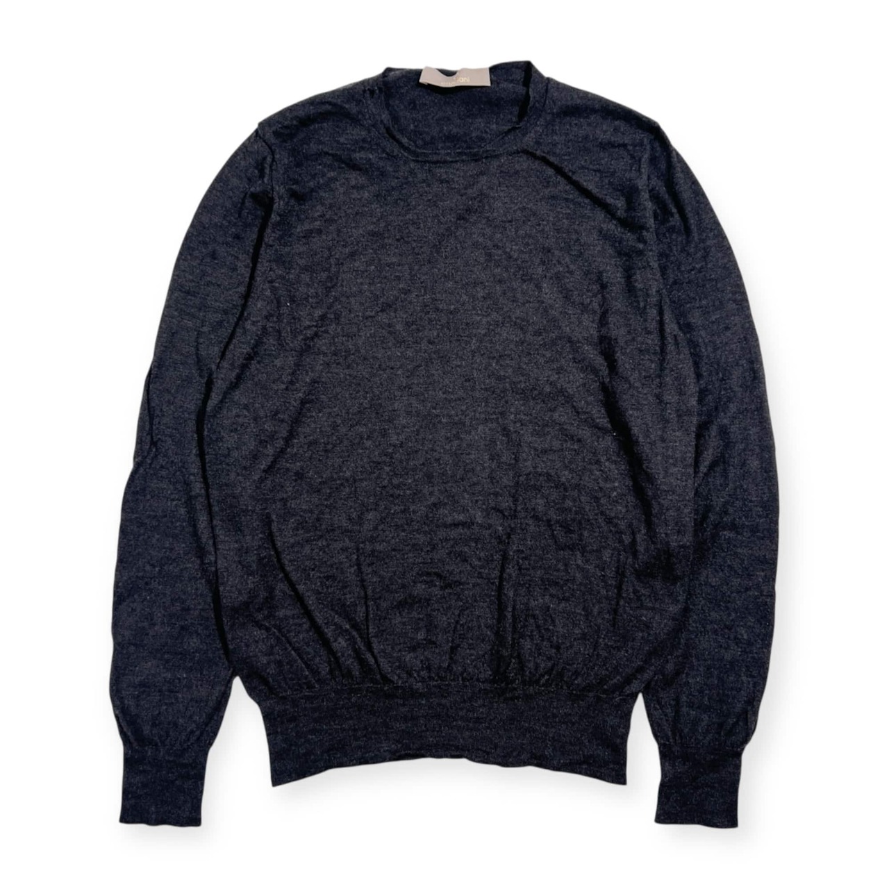 イタリア製 CRUCIANI クルチアーニ ハイゲージ ニット セーター 44/ダークグレー系 レディース