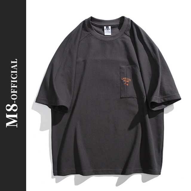 patch pocket printed T-shirt 4color M0087