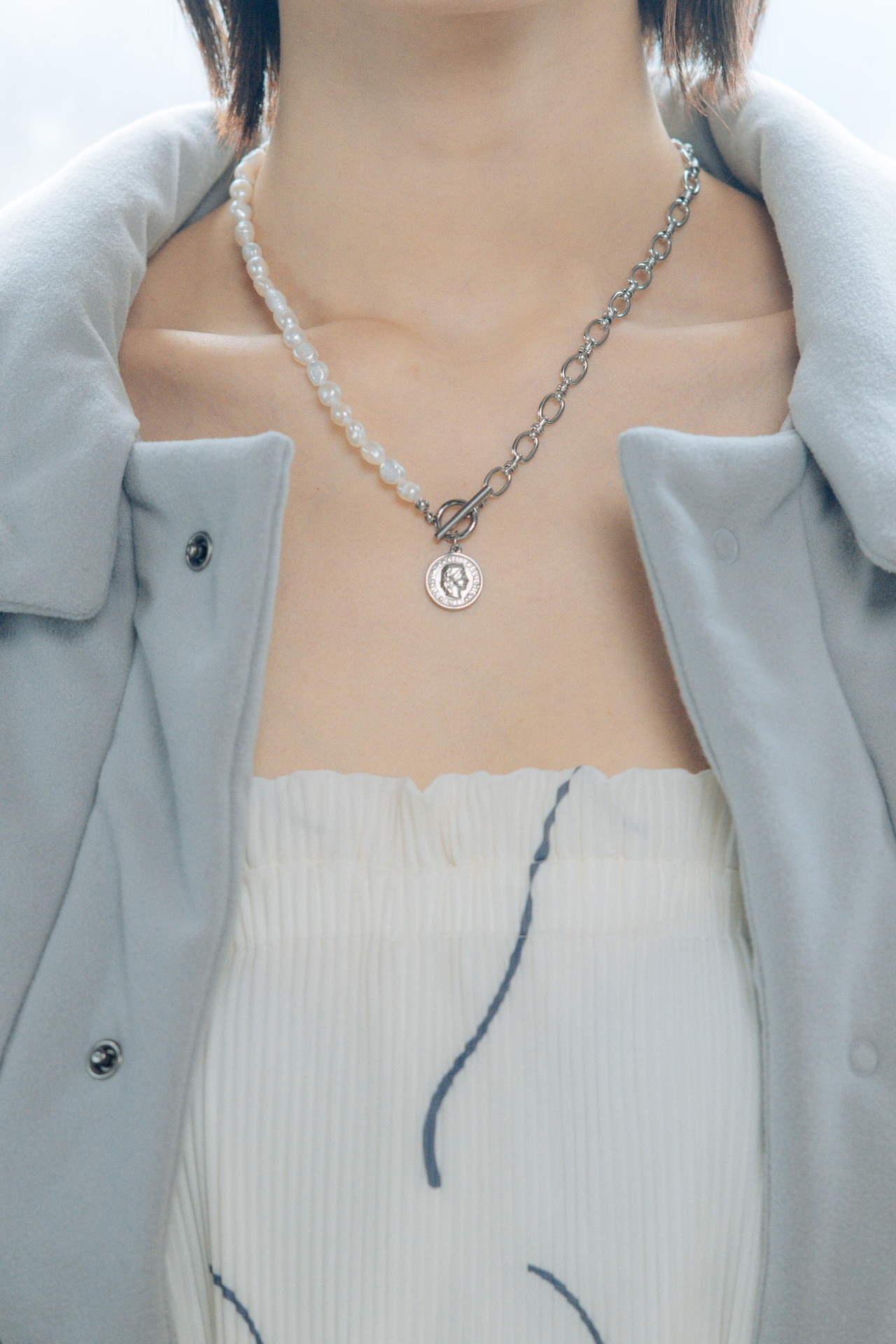 『夏の記憶』coin pearl necklace