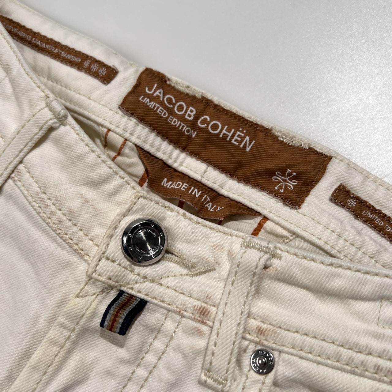 JACOB COHEN ヤコブコーエン LIMITED EDITION ストレッチ ホワイト デニム パンツ サイズ 28 /イタリア製 コロネット代理