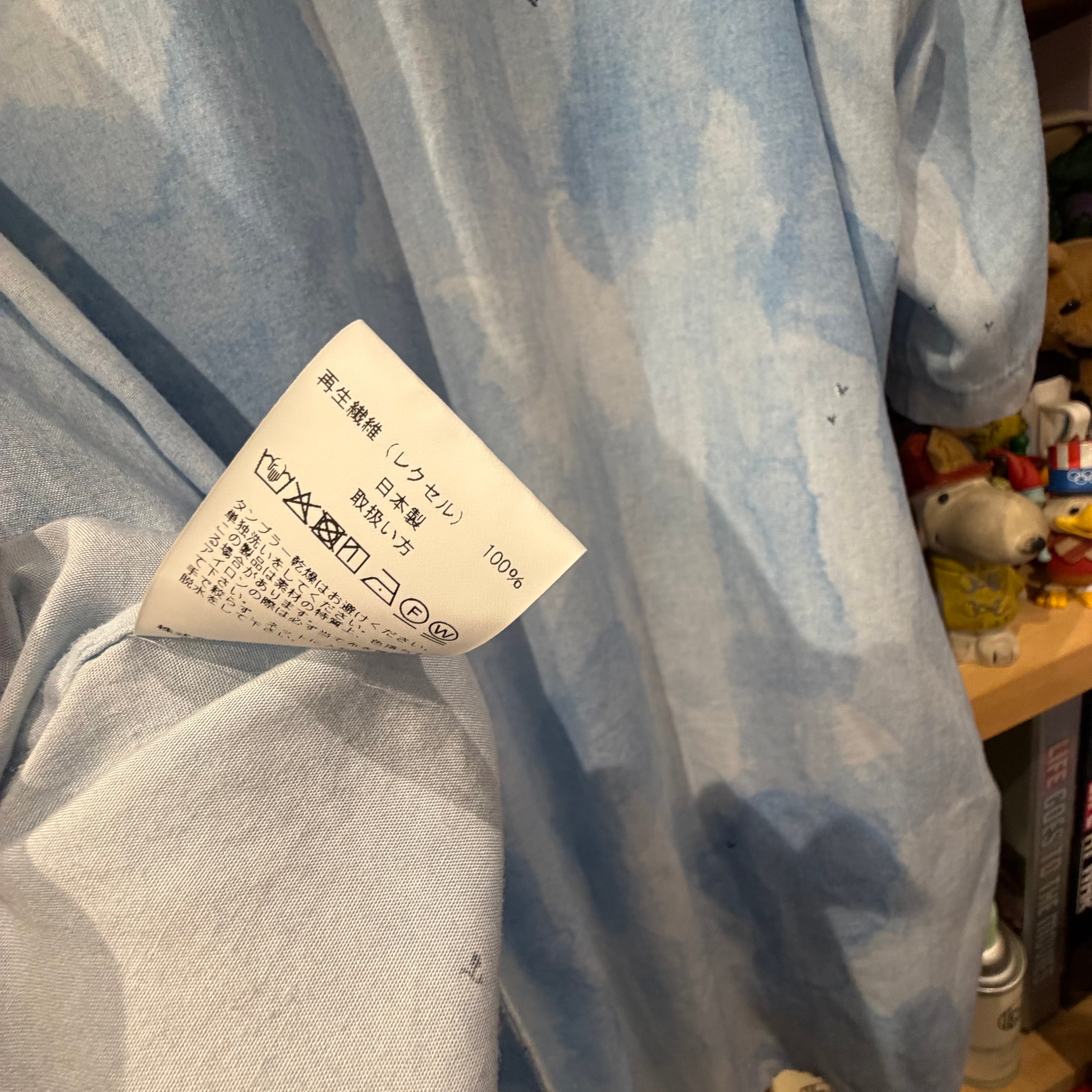 porter classic aloha shirt 水彩アロハ オーバーサイズ M size blue