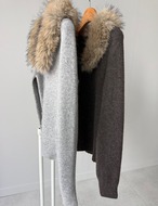 【新作5%OFF・3日間】Wool Slim Cardigan(Fur取り外し可)_2colors