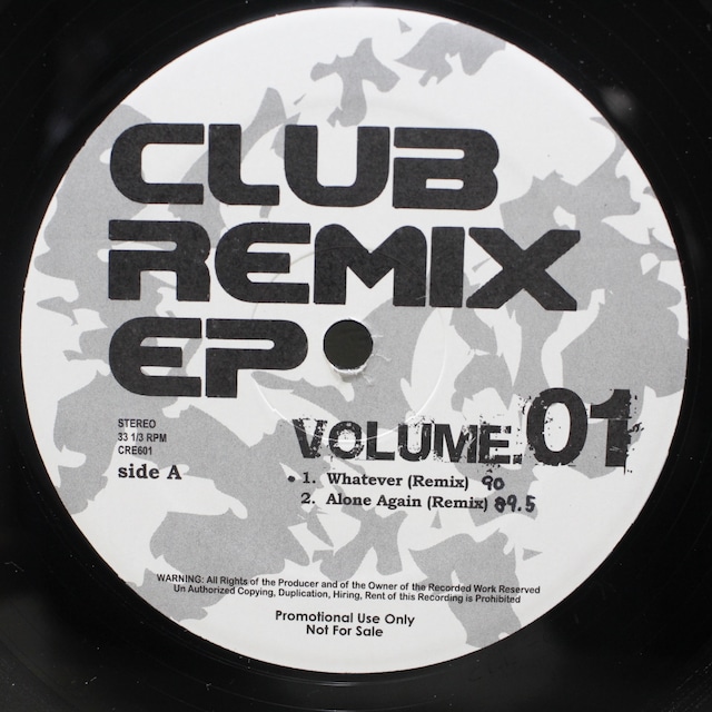 V.A. / CLUB REMIX EP VOLUME.01 [CRE601] - メイン画像