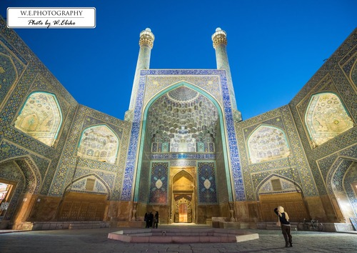 【送料無料】A4～A0版アート絶景写真「イラン - 夕暮れのイスファハンのモスク」