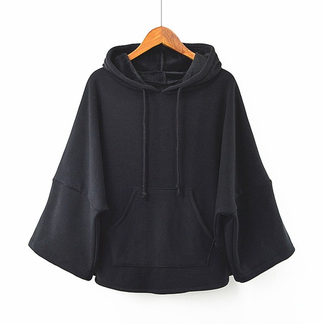 ゴスロリ通販 With U ゴシック ロリィタ フーディ プルオーバー 裏起毛 トランペットスリーブ JK ストリート系 シンプル 病み可愛い