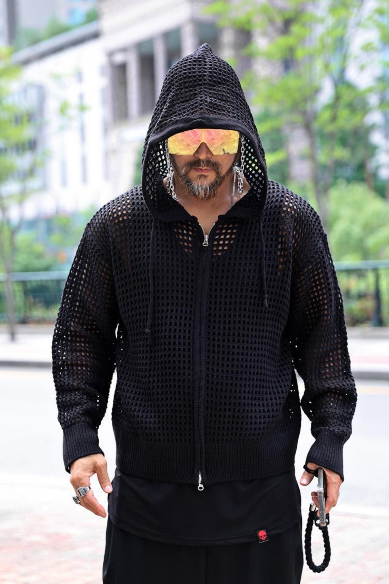 【お急ぎ発送】ルーズホローニットパーカー(N00003)