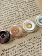 18mm Japanese Vintage ボタン ホワイト/ピンク/ワインレッド レトロ アクセサリーパーツ 装飾材 カルトナージュ