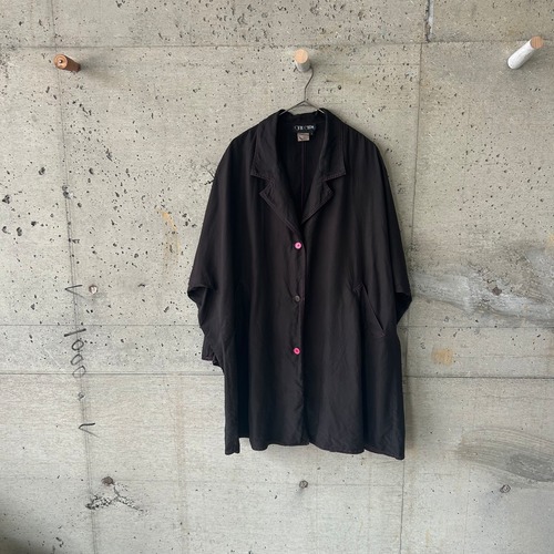 black silk shirt coat