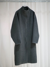 25aw 受注アイテム : RITSUKO KARITA - Plain cocoon coat (plain) Cloud charcoal
