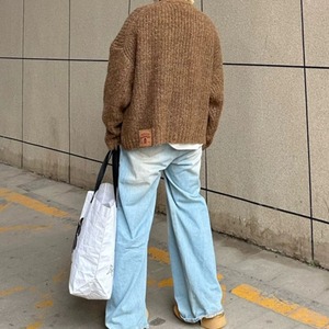 ル​​ーズショートニットカーディガン　1030