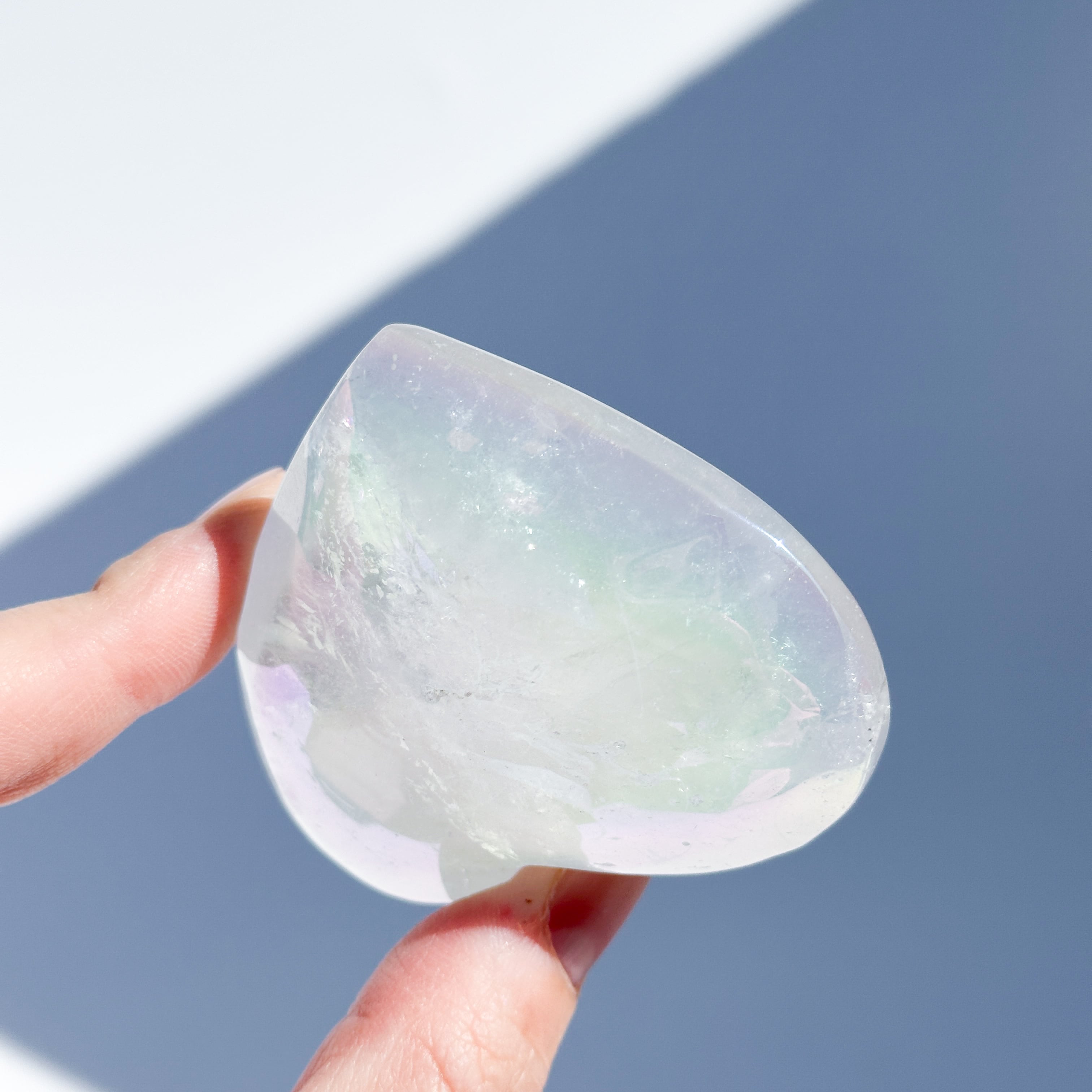 Big♡エンジェルオーラクォーツ ハート52♡Angel Aura Quartz♡天然石