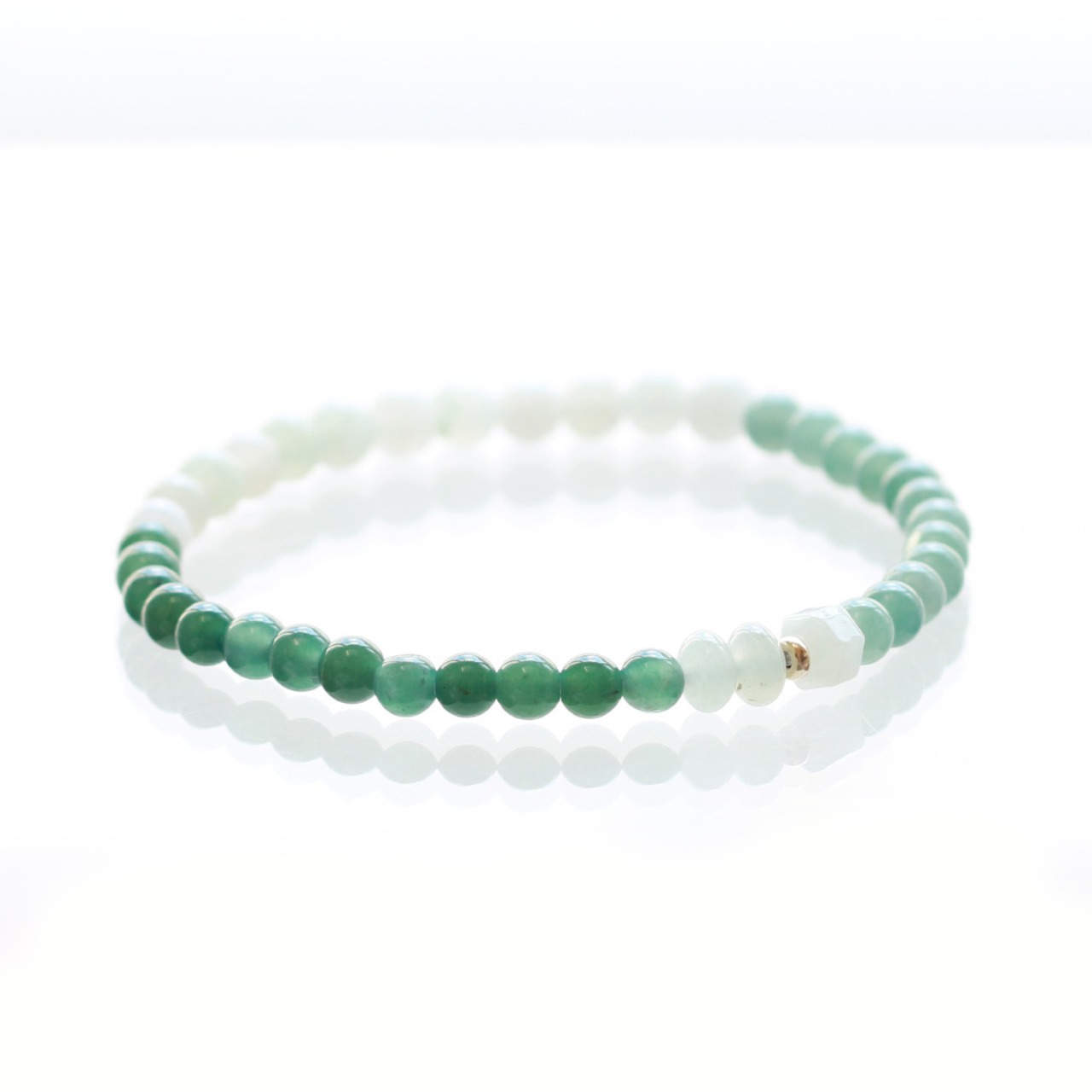 ブルー系グラデーション 翡翠ブレスレット K14 blue gradation A貨翡翠 jd_br1114