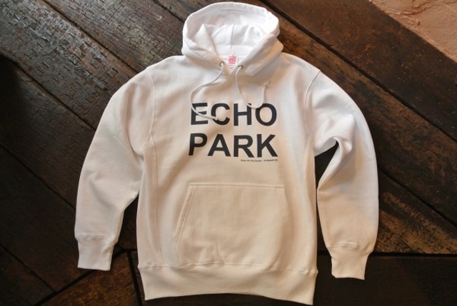 DOWN ON THE CORNER PULLOVER HOODED PARKA“ECHO PARK” WHITE