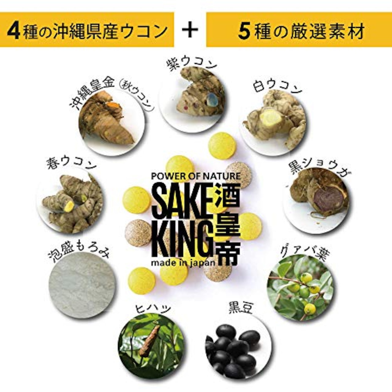SAKEKING(サケキング) 【4種の沖縄ウコンと5種の厳選自然素材】SAKEKING 4包入り