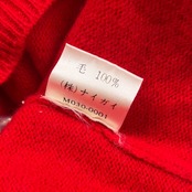 Polo by Ralph Lauren ラルフローレン 長袖 ウール ポロニット L/レッド メンズ