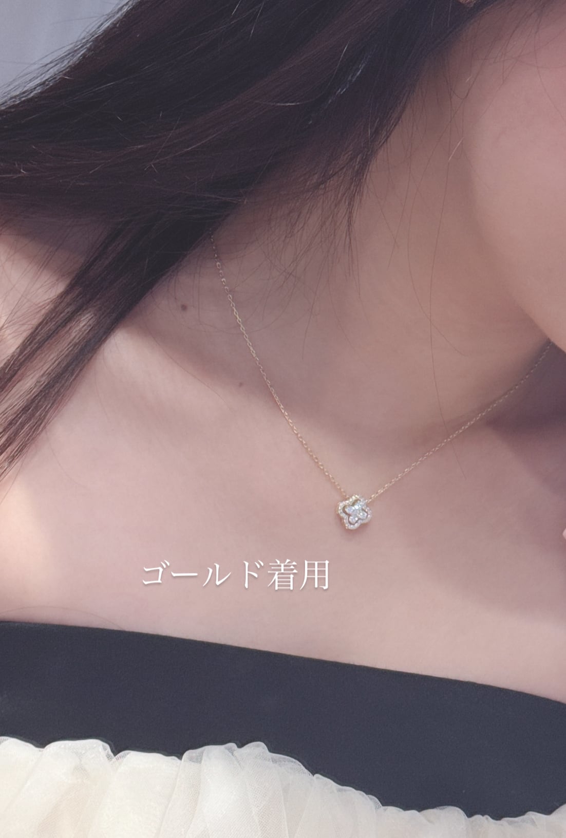 mini clover flower necklace [255] | SASSY ANGEL