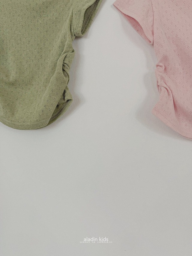 〘予約〙Aladin kids / Eyelet Shirring Tee