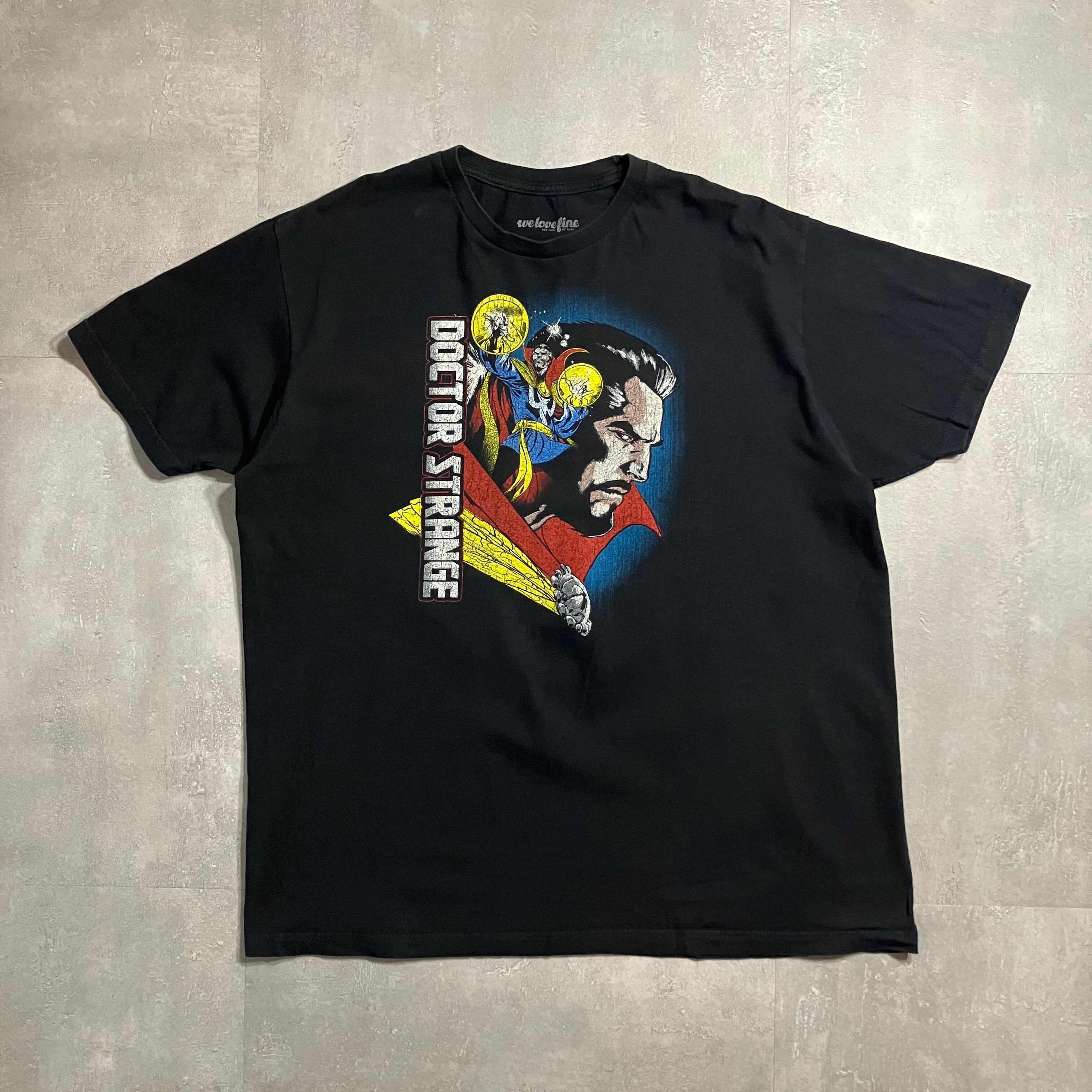 《XL size》MARVEL ドクター・ストレンジ プリントTシャツ ブラック No.3701