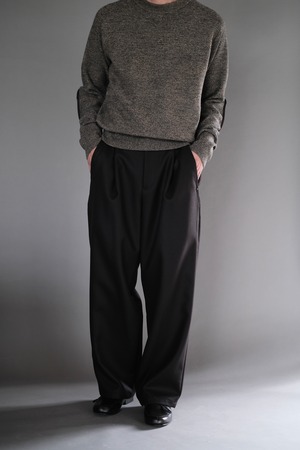 ULTERIOR / SUPER FINE LIGHT MELTON TUCKED TROUSERS