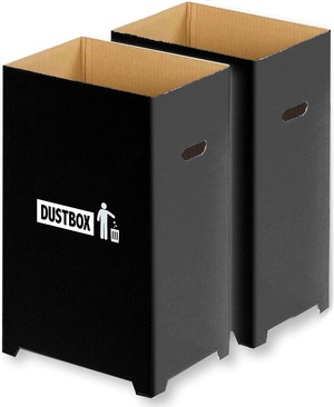 【特価処分】ベーシックスタンダード(Basic Standard) ゴミ箱 分別 45l 黒 フタなし おしゃれ スリム ダンボール ダストボックス ゴミ袋 対応 2個組