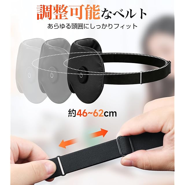 ホットアイマスク 充電式【3段階温度調節 瞬時温熱 軽量】アイマスク