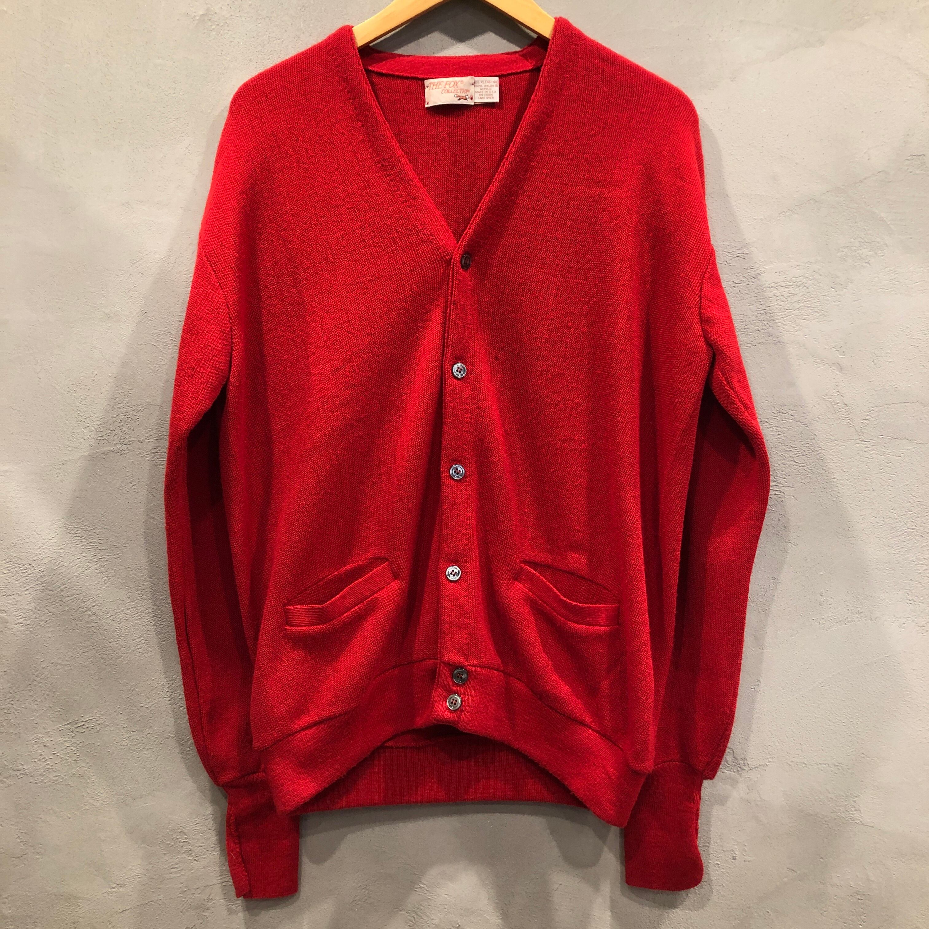 1980s JC PENNY THE FOX COLLECTION RED CARDIGAN | safarionline