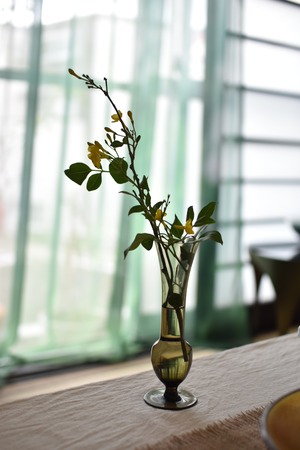 vintage glass flower vase