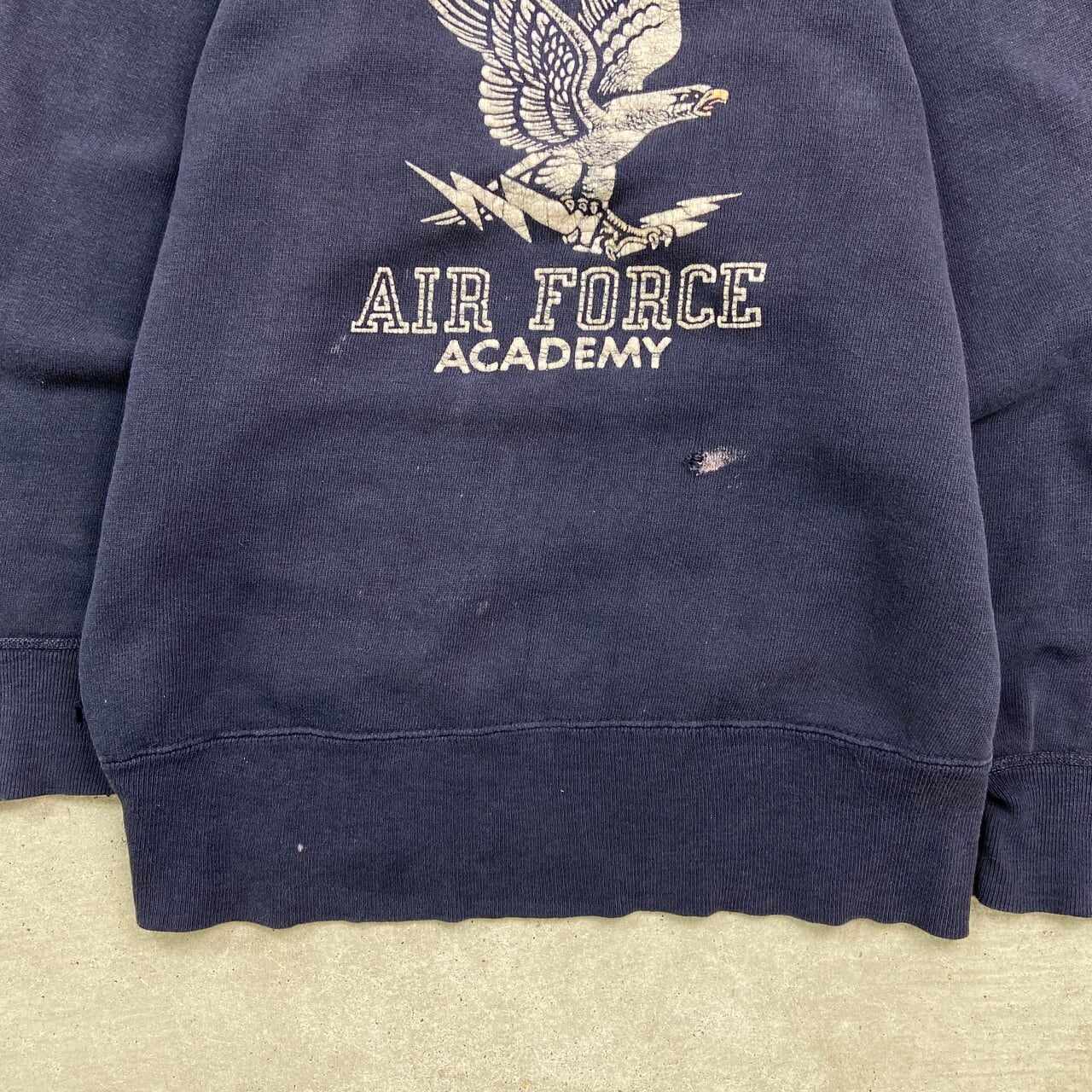 60年代 AIR FORCE ACADEMY USAFA ラグランスウェットシャツ カラー  