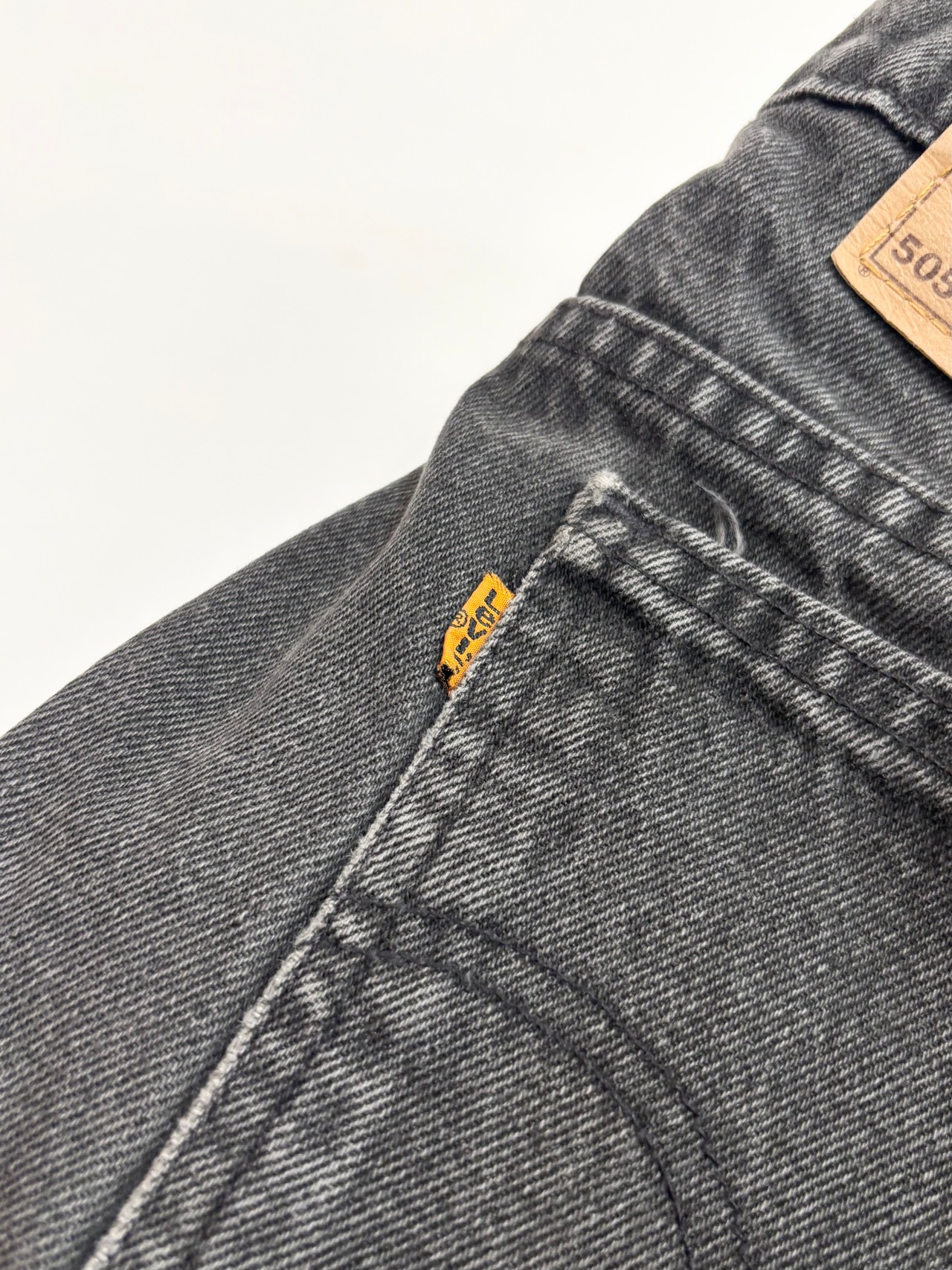 90s Levi’s 505 BLACK DENIM PANTS MADE IN USA Size W38L30→W37.5L30