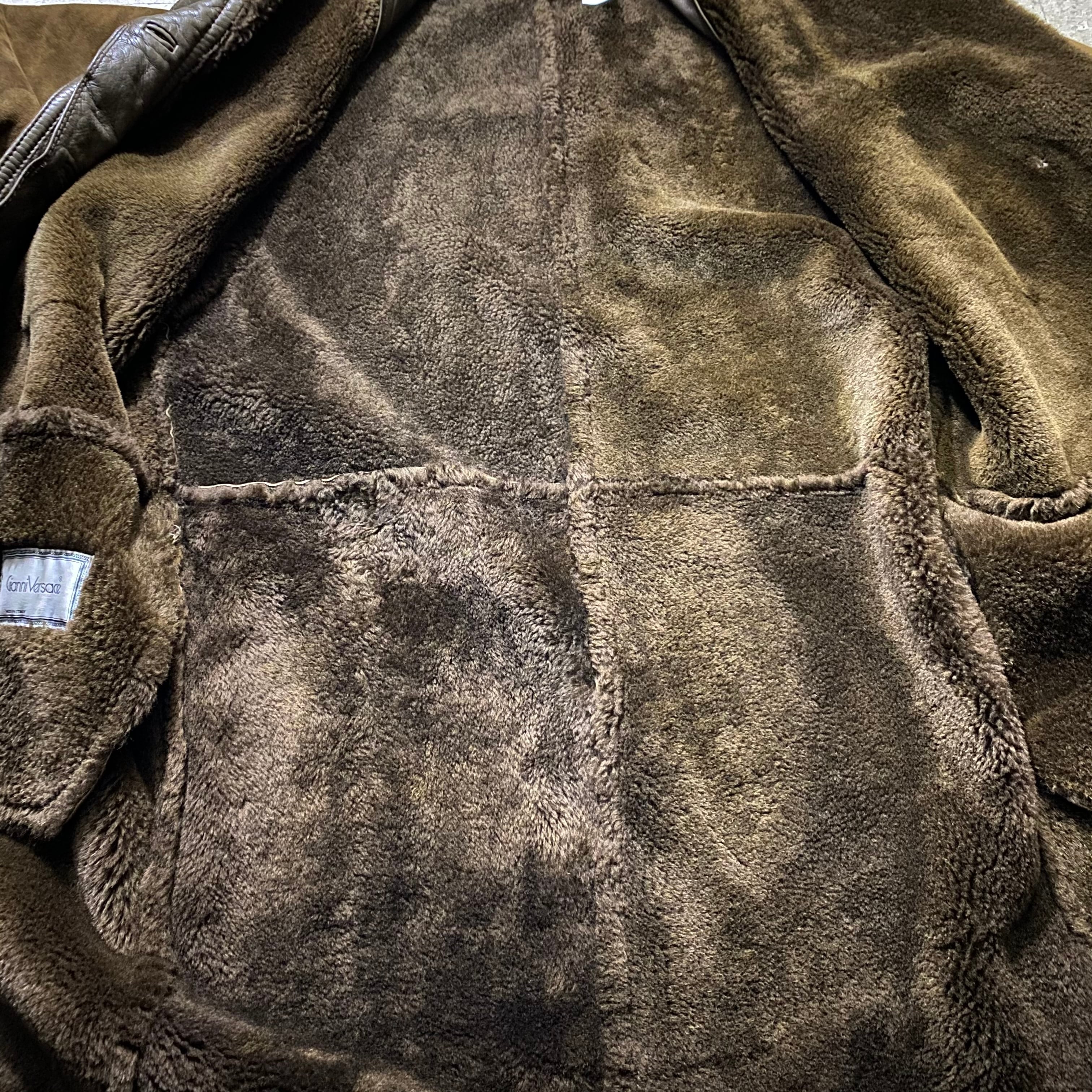 vintage GIANNI VERSACE mouton coat | NOIR ONLINE