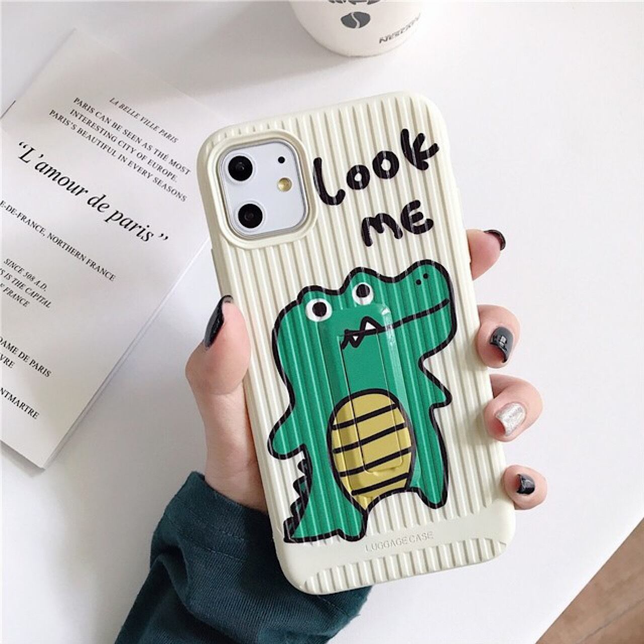 可愛いワニイラストプリントのiphoneケース アイフォンケース セレクトショップligu