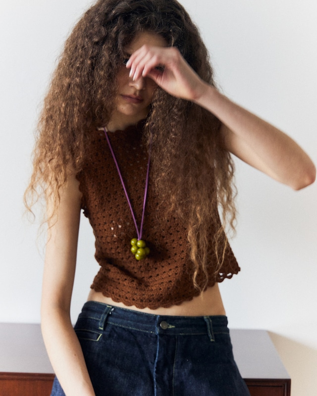 summer crochet knit (brown)