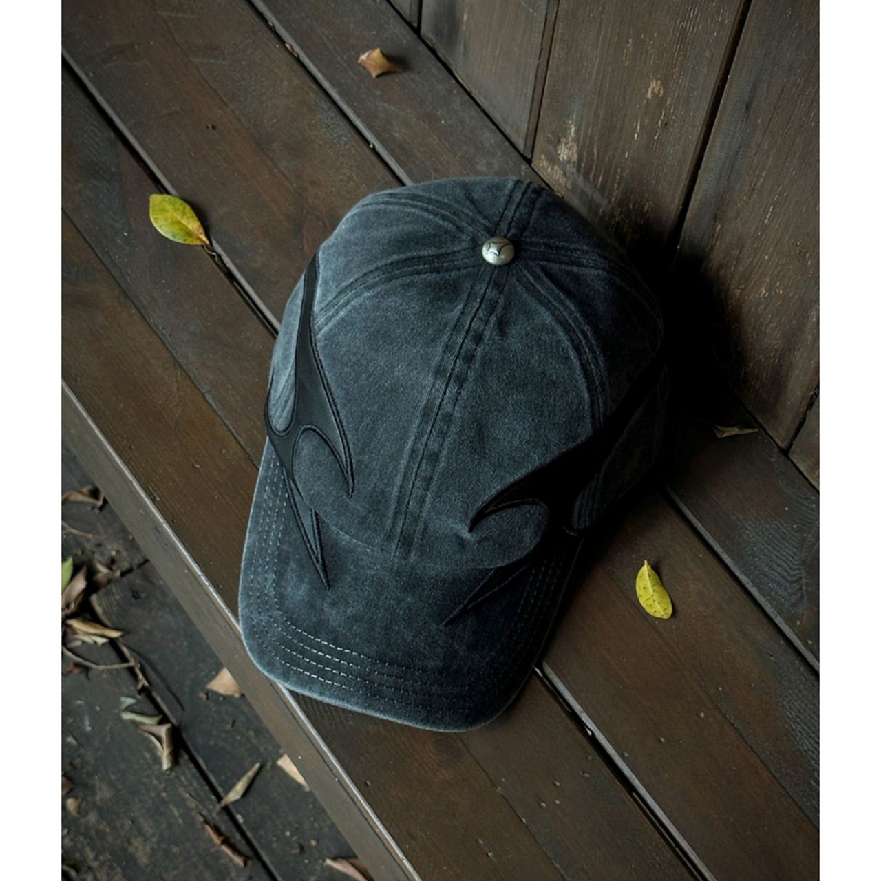 2色パッチワークPUレザー キャップ  G158