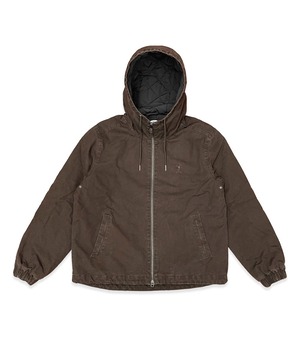 DANCER / HOODED WORK JACET / BROWN ENZYME WASH / S