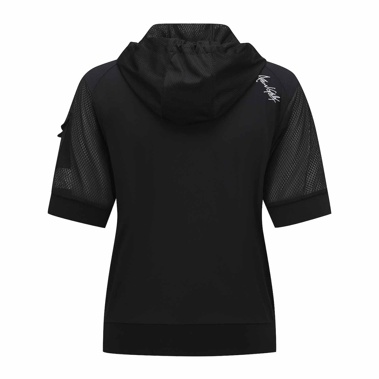 WOMEN SM HOODY POCKET SHORT T-SHIRT