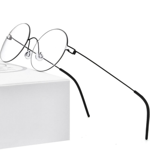 【TR0308】Thin Round Frame Screwless Glasses